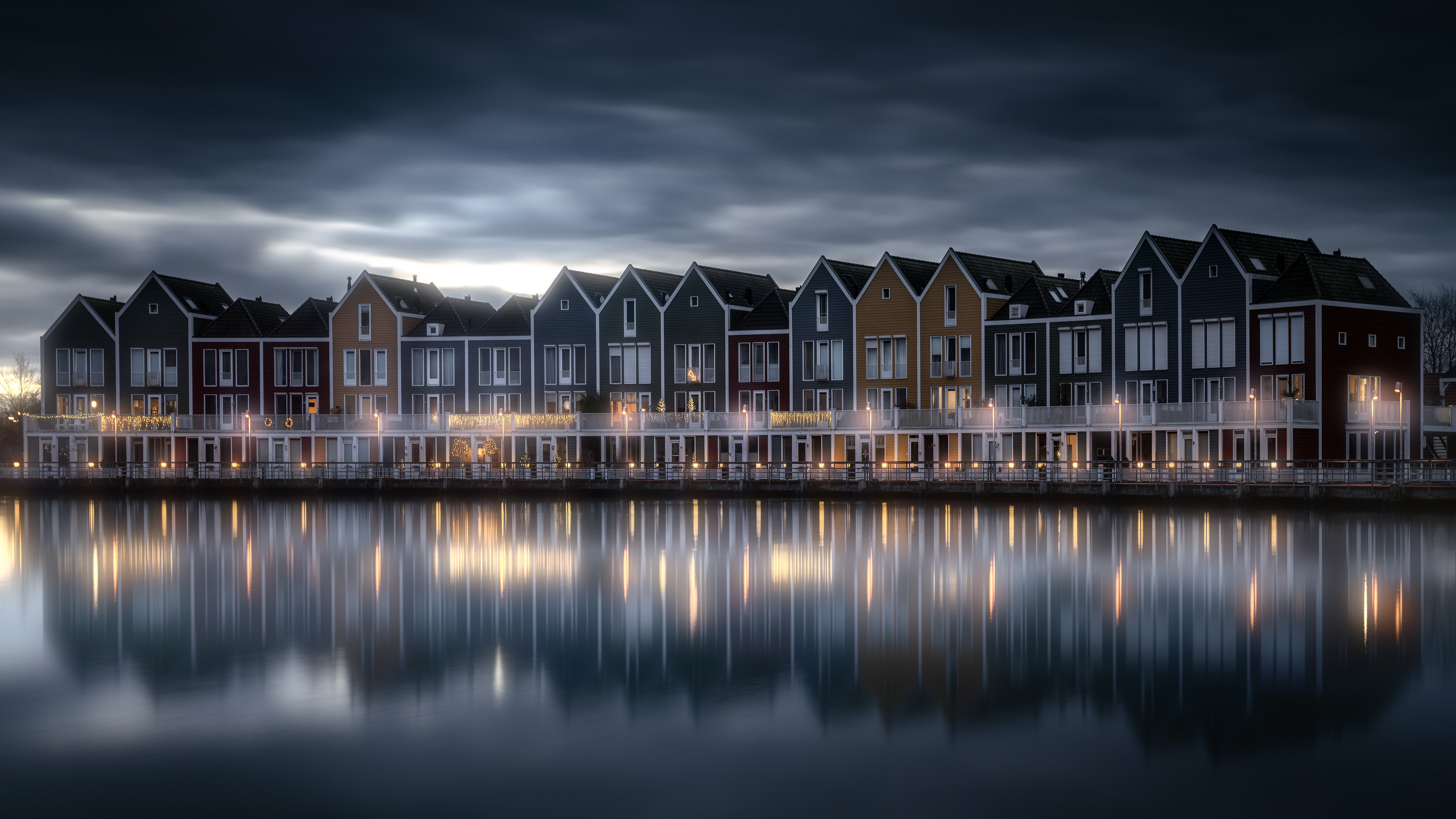 Rainbow Houses wallpaper for Apple iPhone, Apple Watch, Mac, iPad and Apple Watch