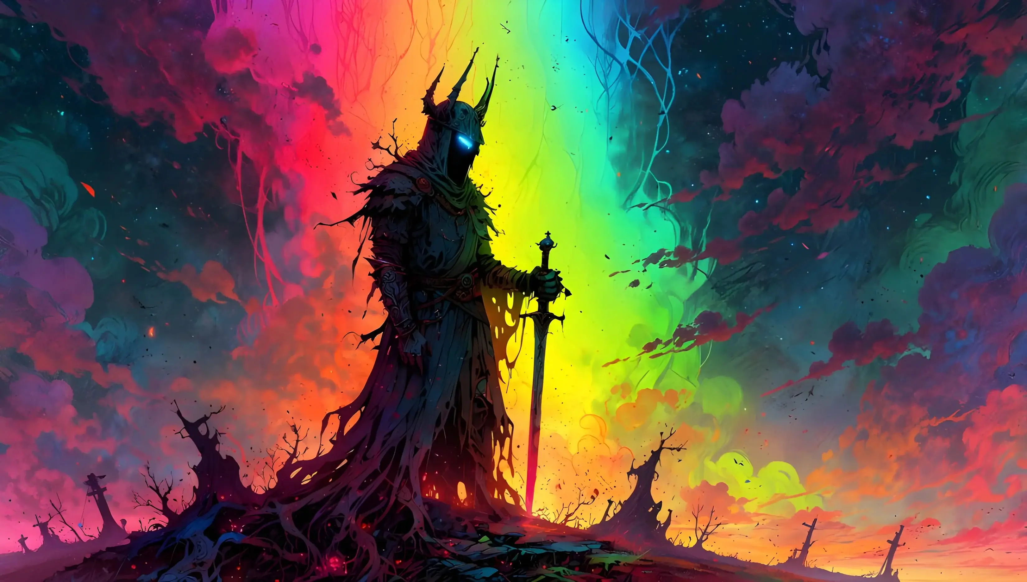 Rainbow Samurai Demon Best 4K Desktop Wallpapers Backdrops And 8K Backgrounds 12k High Resolution HD Of 2025 For Apple Mac Windows PC Linux Chromebooks