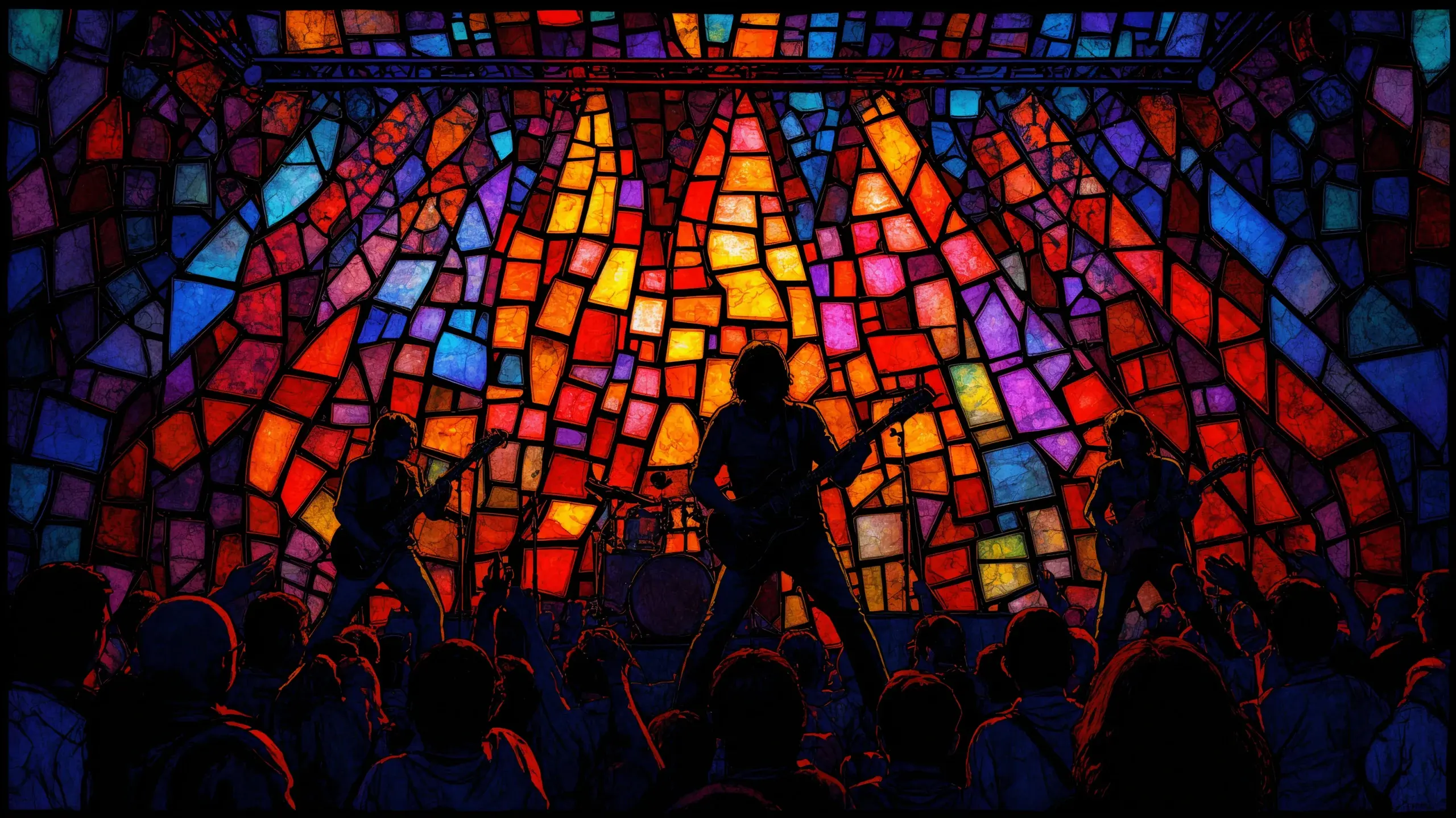 Rock Concert Stained Glass Artwork Top Rated Most Downloaded Free Download Wallpapers For MacBook Pro And MacBook Air And Microsoft Windows Desktop PCs 4K