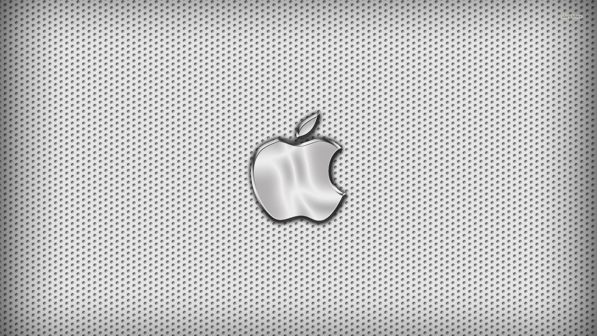 Shiny Steel Metallic Apple Logo 3D Grille Inset Metal Metalic wallpaper for Apple iPhone, Apple Watch, Mac, iPad and Apple Watch