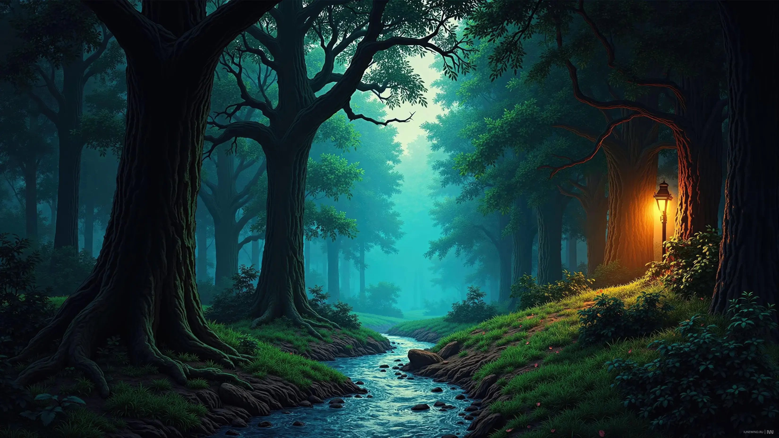 Spooky Forest Path With Light Post Best 4K Desktop Wallpapers Backdrops And 8K Backgrounds 12k High Resolution HD Of 2025 For Apple Mac Windows PC Linux Chromebooks