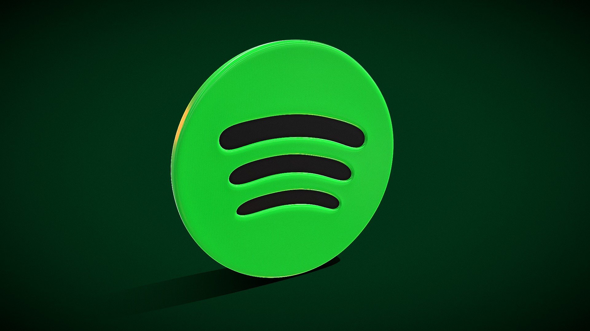 Spotify App Store Music 3D Circular Logo wallpaper for Apple iPhone, Apple Watch, Mac, iPad and Apple Watch