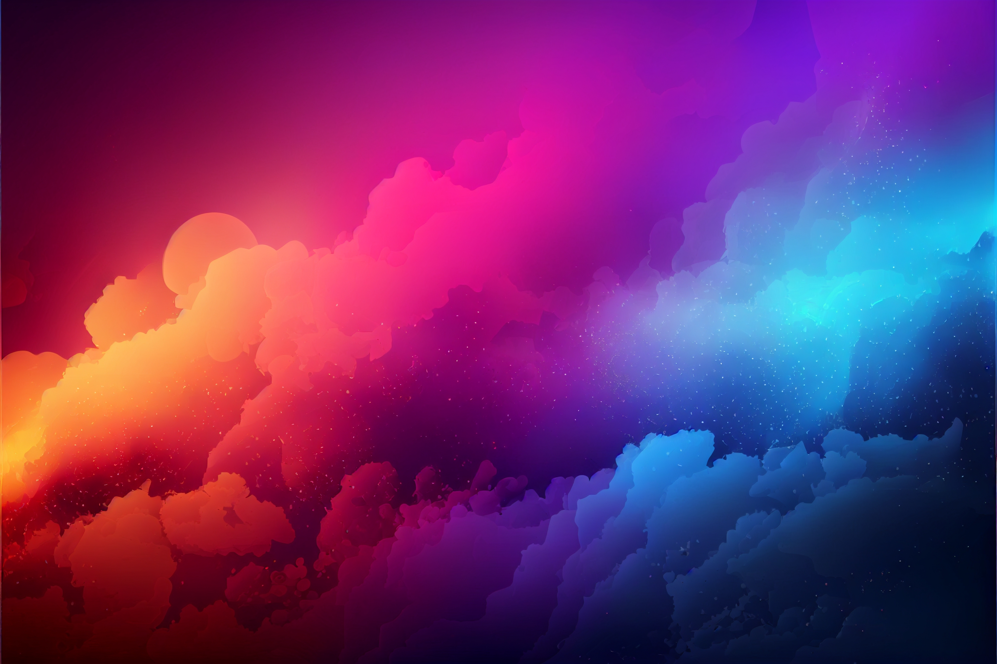 Supercolor Multicolor Rainbow Clouds Pink Yellow And Blue Gradient