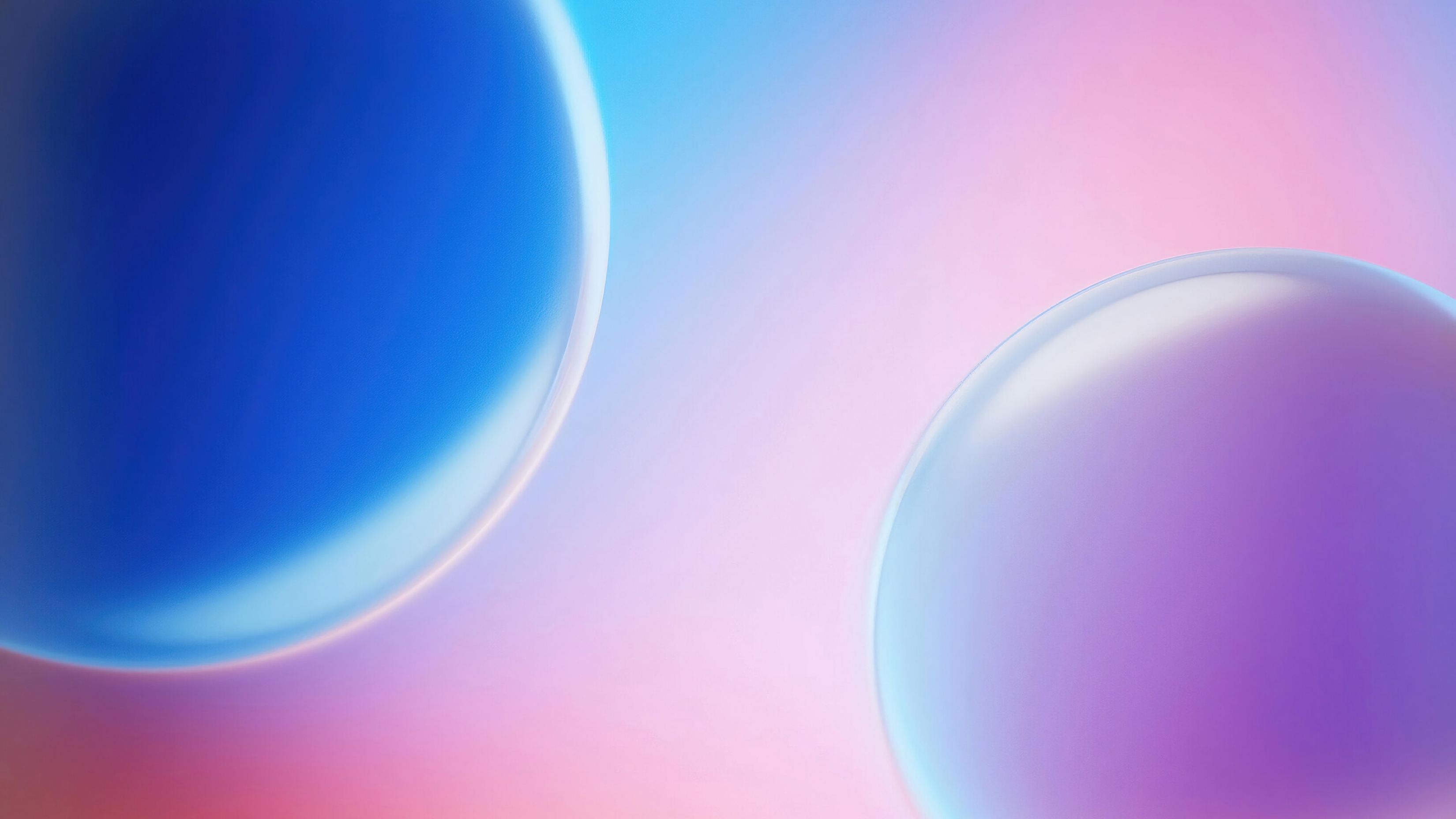 Two Shiny Bubbles Ontop Of Baby Pink Color Gradient Windows 11 Inspired wallpaper for Apple iPhone, Apple Watch, Mac, iPad and Apple Watch