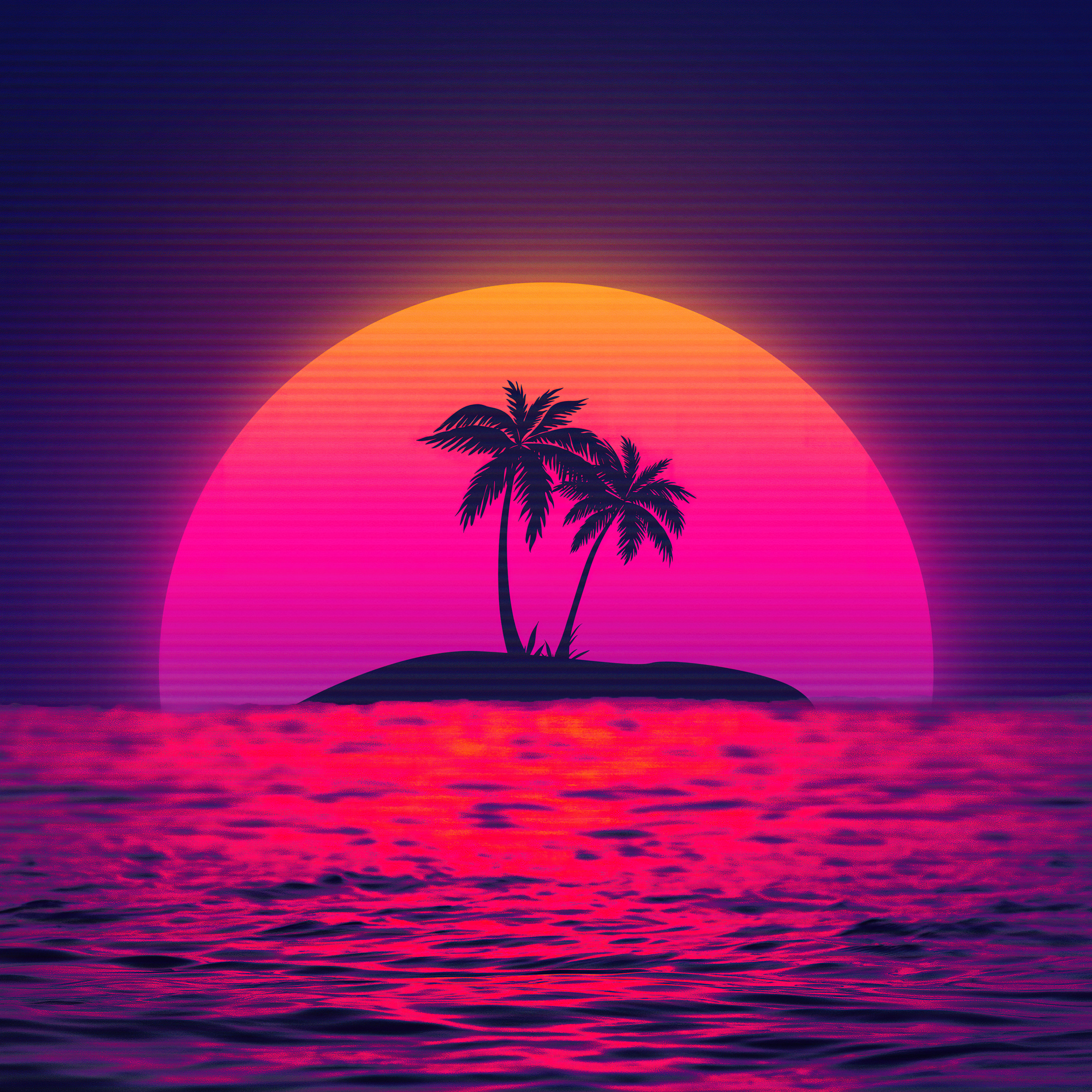 Vaporwave Sunset Synth Retro Windows PC And Mac Desktop Screensavers 5K wallpaper for Apple iPhone, Apple Watch, Mac, iPad and Apple Watch