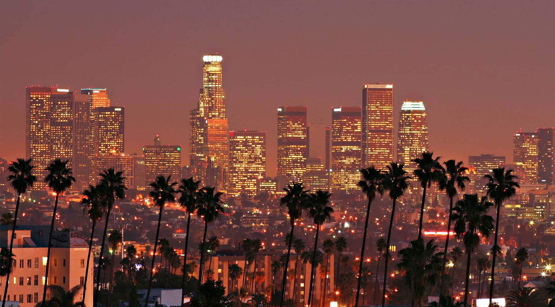 View From Pasadena At Night Pasadena USA United States California Los Angeles wallpaper for Apple iPhone, Apple Watch, Mac, iPad and Apple Watch