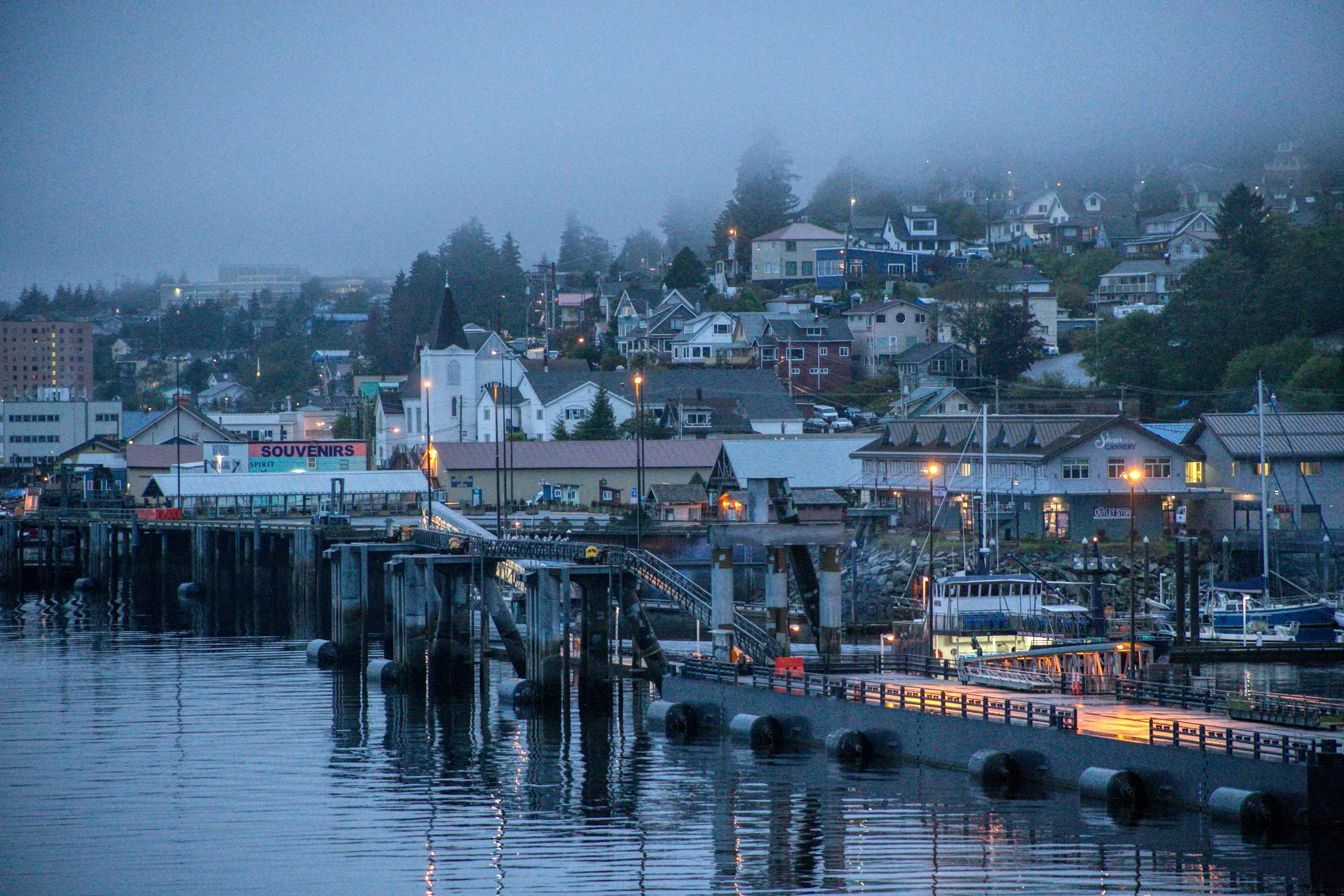 Winter Waterside Town Ketchikan Small Alaskan Township United States USA wallpaper for Apple iPhone, Apple Watch, Mac, iPad and Apple Watch