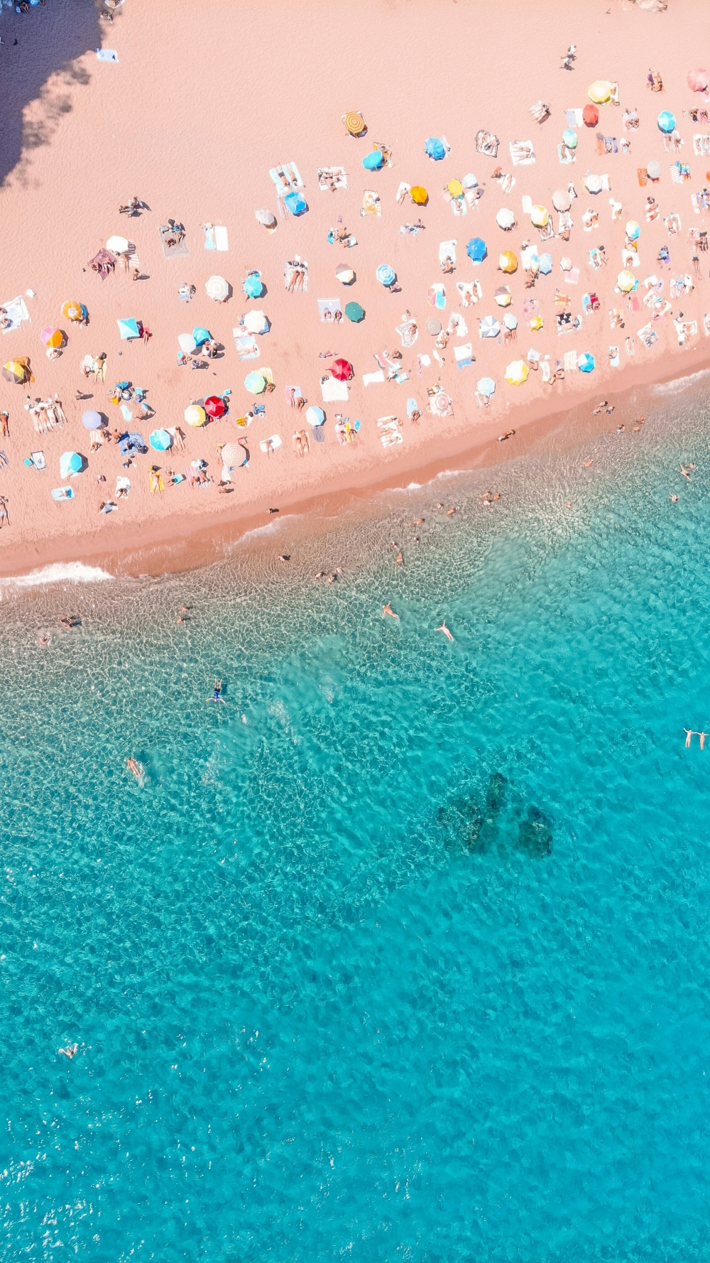 Beach From Above Drone Aerial Shot