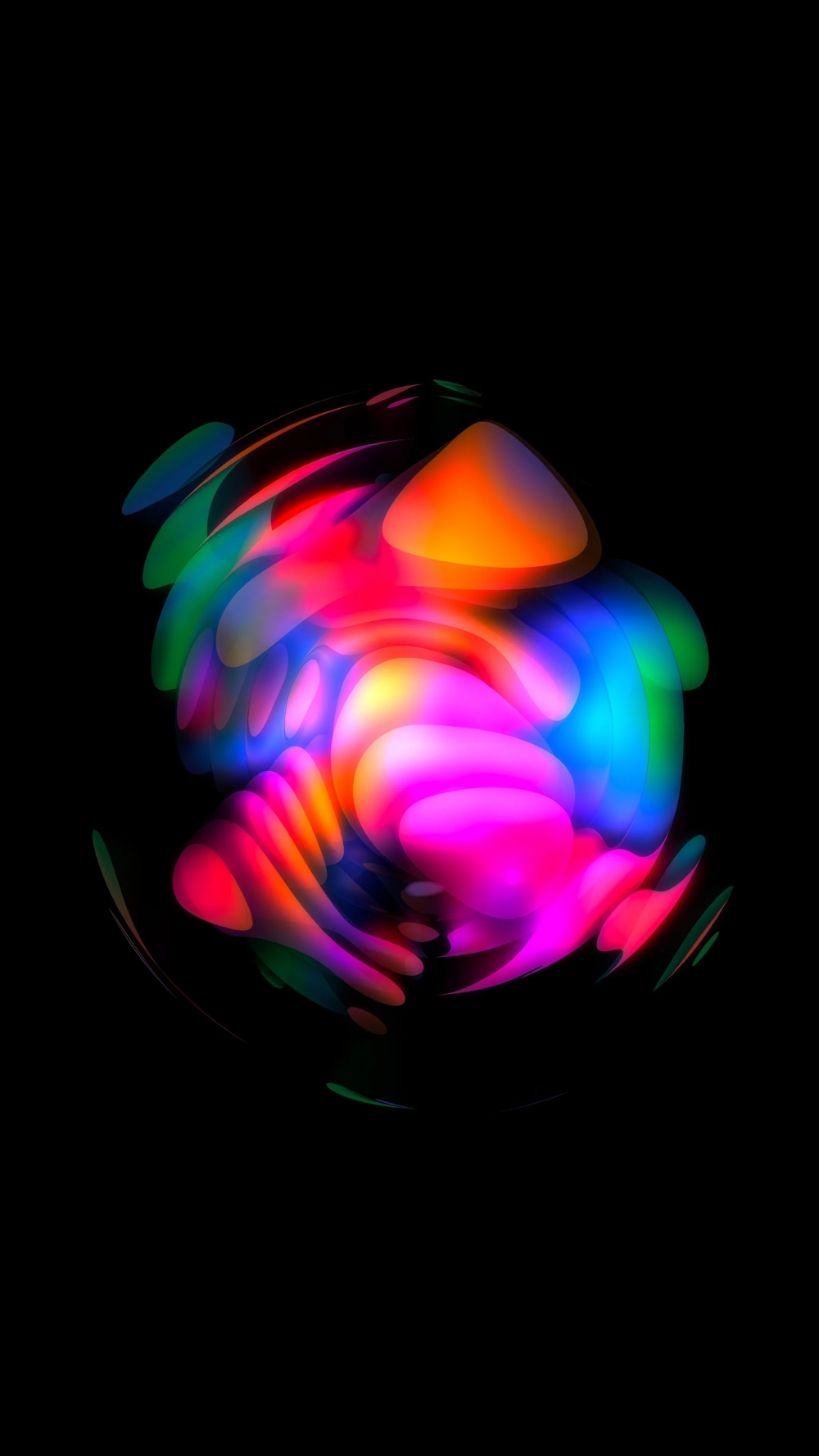 Colorful Burst Of Swirly Colors Abstract