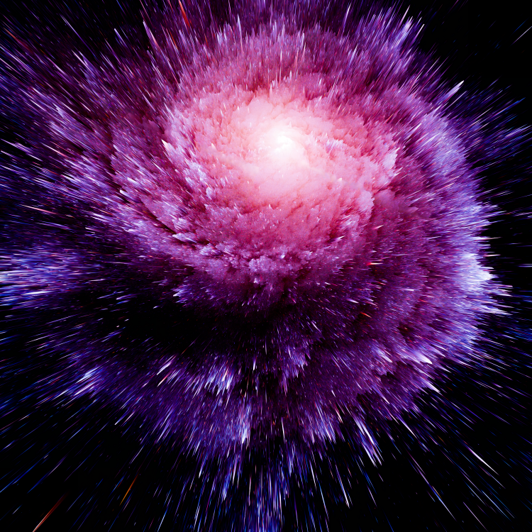 Cosmic Explosion, Bright, Lines, Shapes, Volume, Pointed Apple Watch wallpaper
